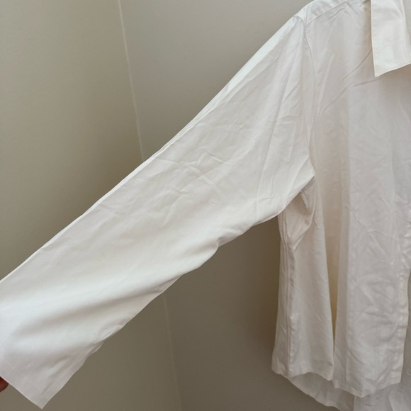NEW Athleta Plus Size Cream Urbanite Long Sleeve Collared Button Up Shirt - Picture 5 of 14